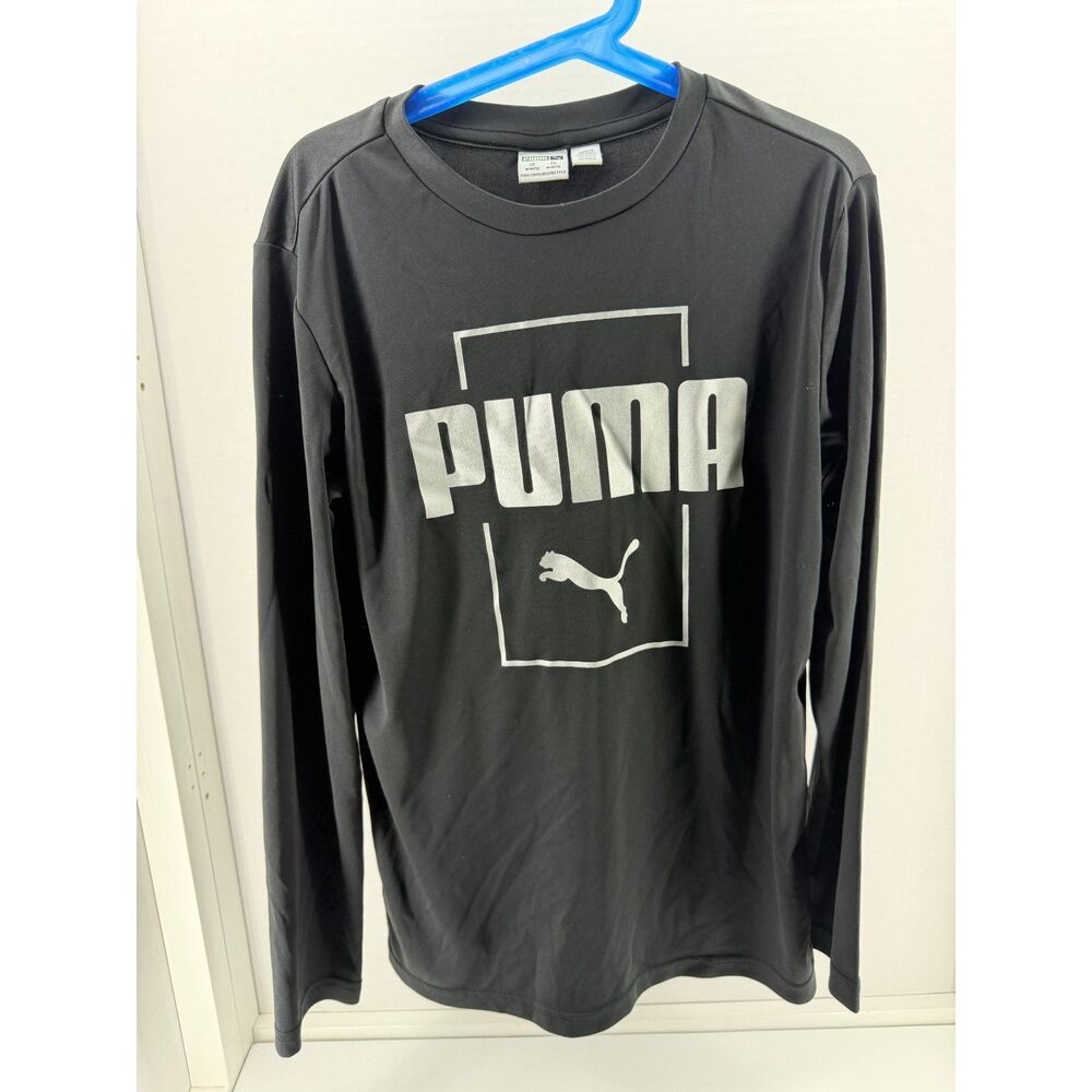 PUMA  Boys Crew Neck Long Sleeve Regular T-Shirt - Size: M